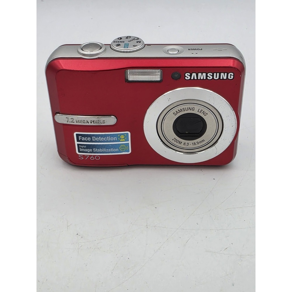 Samsung S760 Digital Camera 7.2MP 5x Digital Zoom 3x Optical Zoom Red PARTS ONLY